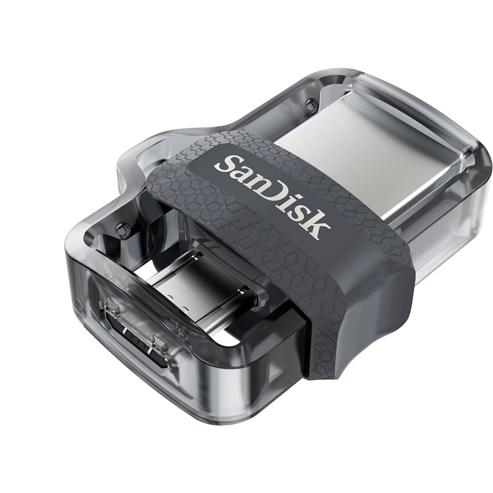 SanDisk Ultra Dual m3.0 USB flash drive 128 GB USB Type-A / Micro-USB 3.2 Gen 1 (3.1 Gen 1) Black, Silver, Transparent - Image 2