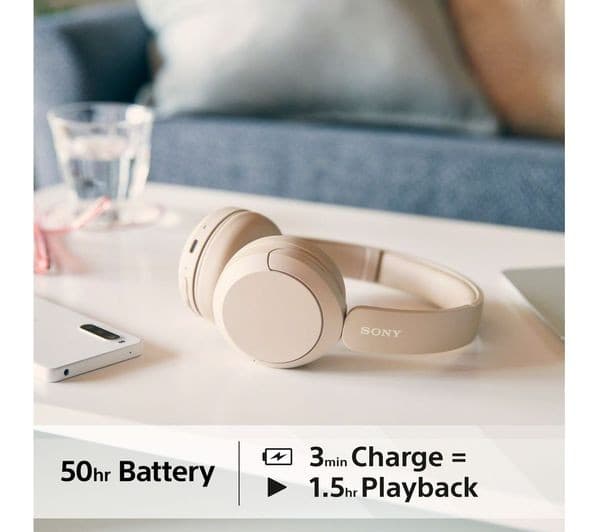 Sony WH-CH520 Wireless Headphones Beige - Image 4