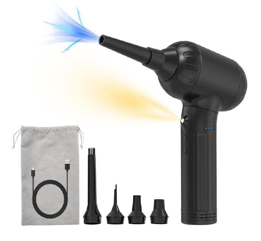 CoreParts MOBX-TOOLS-082 Cordless Air Blower / Dust Blower for PC & Laptop, 7500mAh Battery, 5 Attachments, USB-C Charge Cable