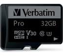 Verbatim Pro Class 10 U3 V30 microSDHC Memory Card with SD Adapter - 32GB thumbnail 6