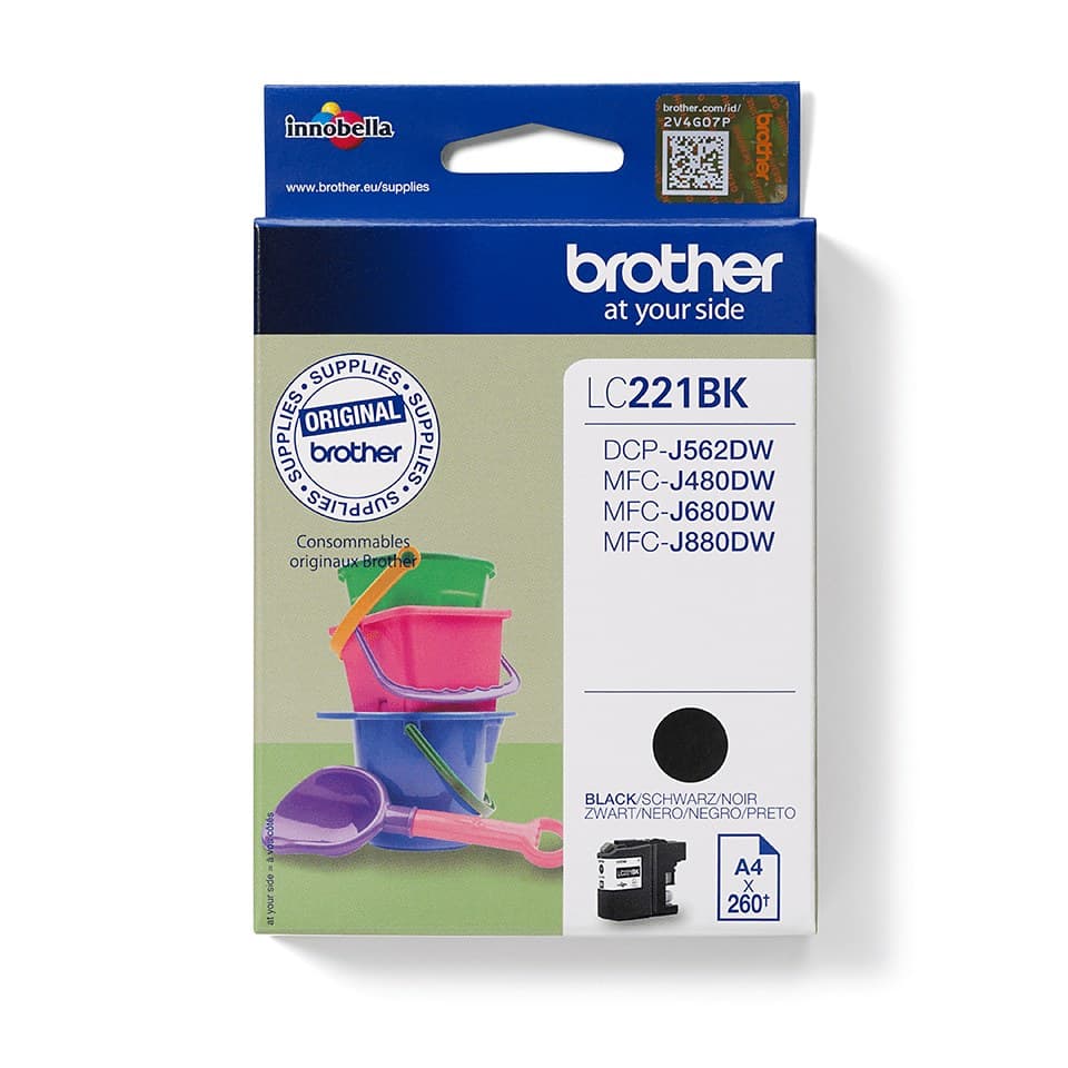Brother LC221BK ink cartridge 1 pc(s) Original Black (260 pages)