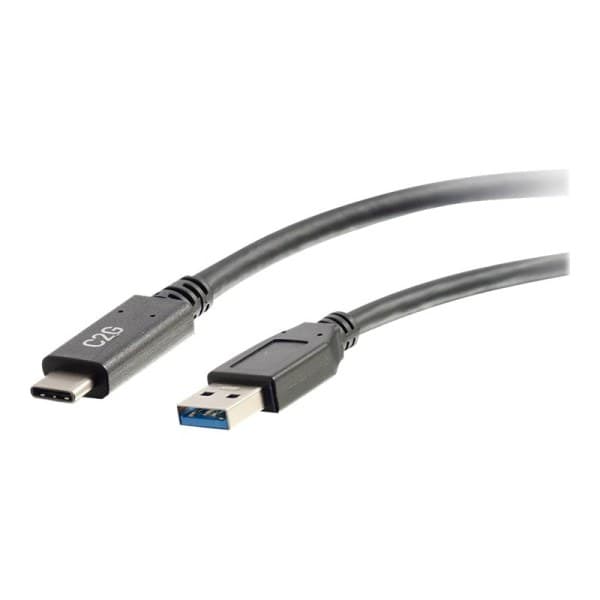 C2G 28831 USB 3.0 USB-C to USB-A Cable M/M  Black (USB IF Certified) (3 Feet  0.91 Meters)