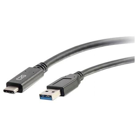 C2G 28831 0.91m (3ft) USB-C to USB-A Cable - USB 3.0 SuperSpeed 5Gbps - M/M - Black (USB-IF Certified) - Image 2