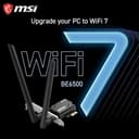 MSI HERALD WiFi 7 PCIe Card for Desktop PC BE6500 Tri-band, Bluetooth 5.4, 6GHz, MLO, Bluetooth 5.4, WPA3 Security thumbnail 5