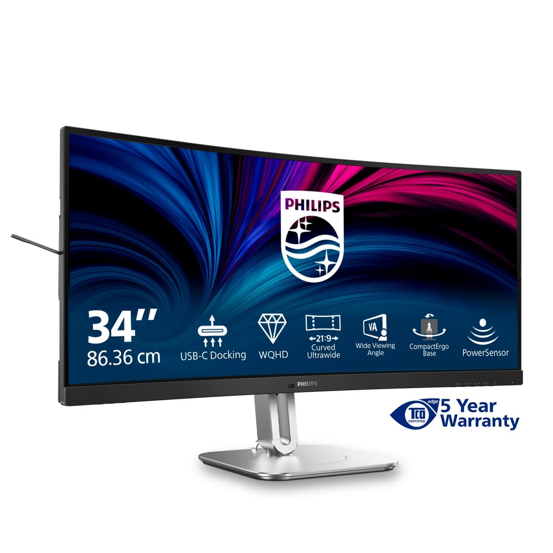 Philips 5000 series 34B2U5600C/00 computer monitor 86.4 cm (34") 3440 x 1440 pixels Dual QHD LCD Grey - Image 4
