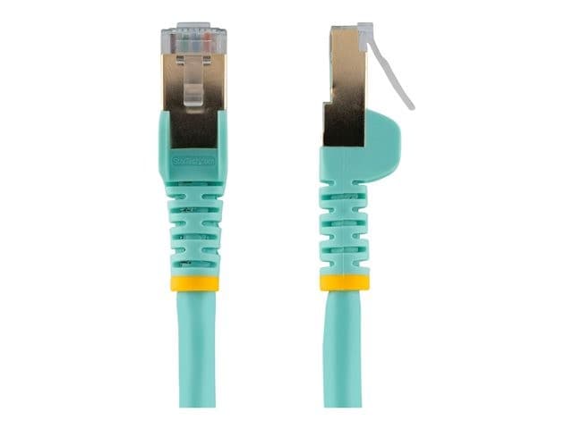 StarTech CAT6A Shielded Ethernet Cable 2m Aqua Snagless RJ45 STP 100W PoE (6ASPAT2MAQ) - Image 4