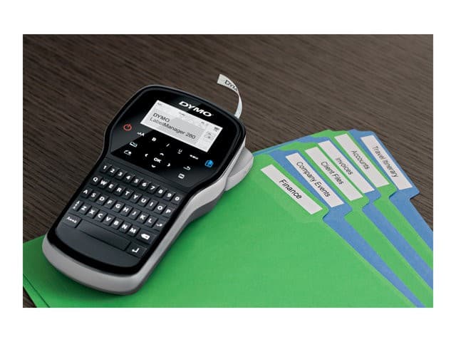 DYMO LabelManager 280 Rechargeable Handheld Label Maker - B/W - QWERTY Keyboard, USB PC/Mac Connectivity, D1 Tape 6/9/12 mm - Image 3