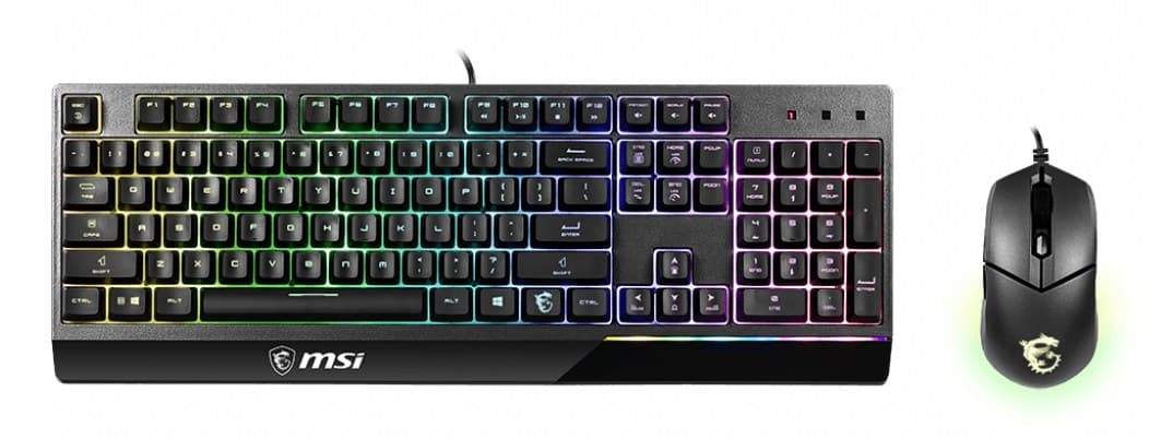 MSI Vigor GK30 Combo RGB Gaming Keyboard + Clutch GM11 Gaming Mouse (UK Layout) - Black - Image 2