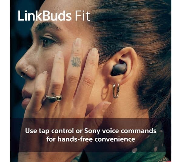 Sony LinkBuds Fit (WF-LS910N) Wireless Noise-Cancelling Earbuds - Black - Image 9