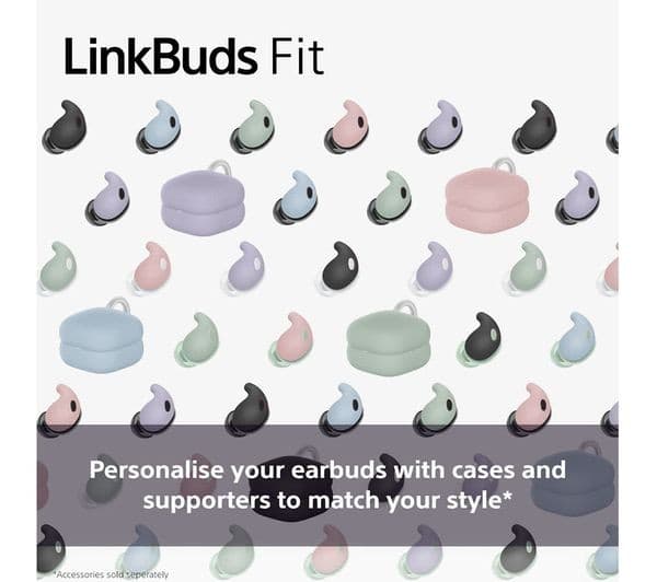 Sony LinkBuds Fit (WF-LS910N) Wireless Noise-Cancelling Earbuds - Black - Image 10