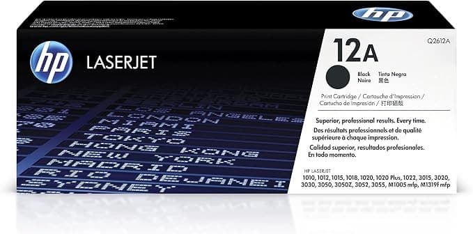 HP 12A Q2612A Original LaserJet Toner Cartridge for HP LaserJet Printers - Black - 2,000 Pages - Image 1