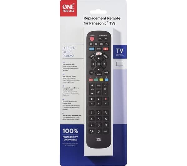 One For All URC4914 Panasonic TV Replacement Remote Control - Black - Image 2