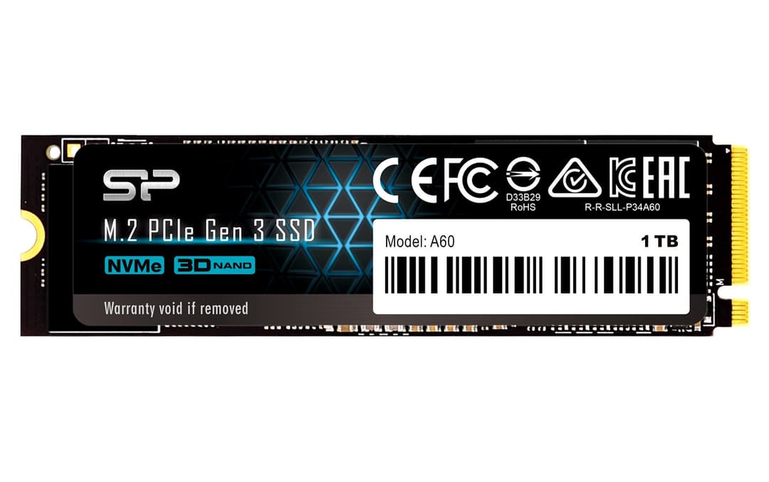 Silicon Power P34A60 NVMe M.2 PCIe Gen3x4 2280 SSD 1TB - Image 1