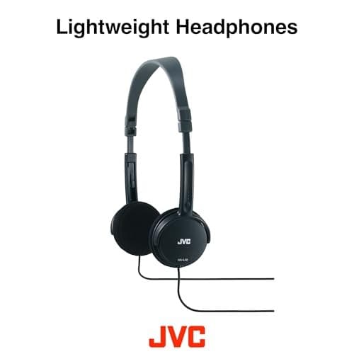 JVC HA-L50 Lightweight Foldable On-Ear Headphones 30mm - Black - Image 8