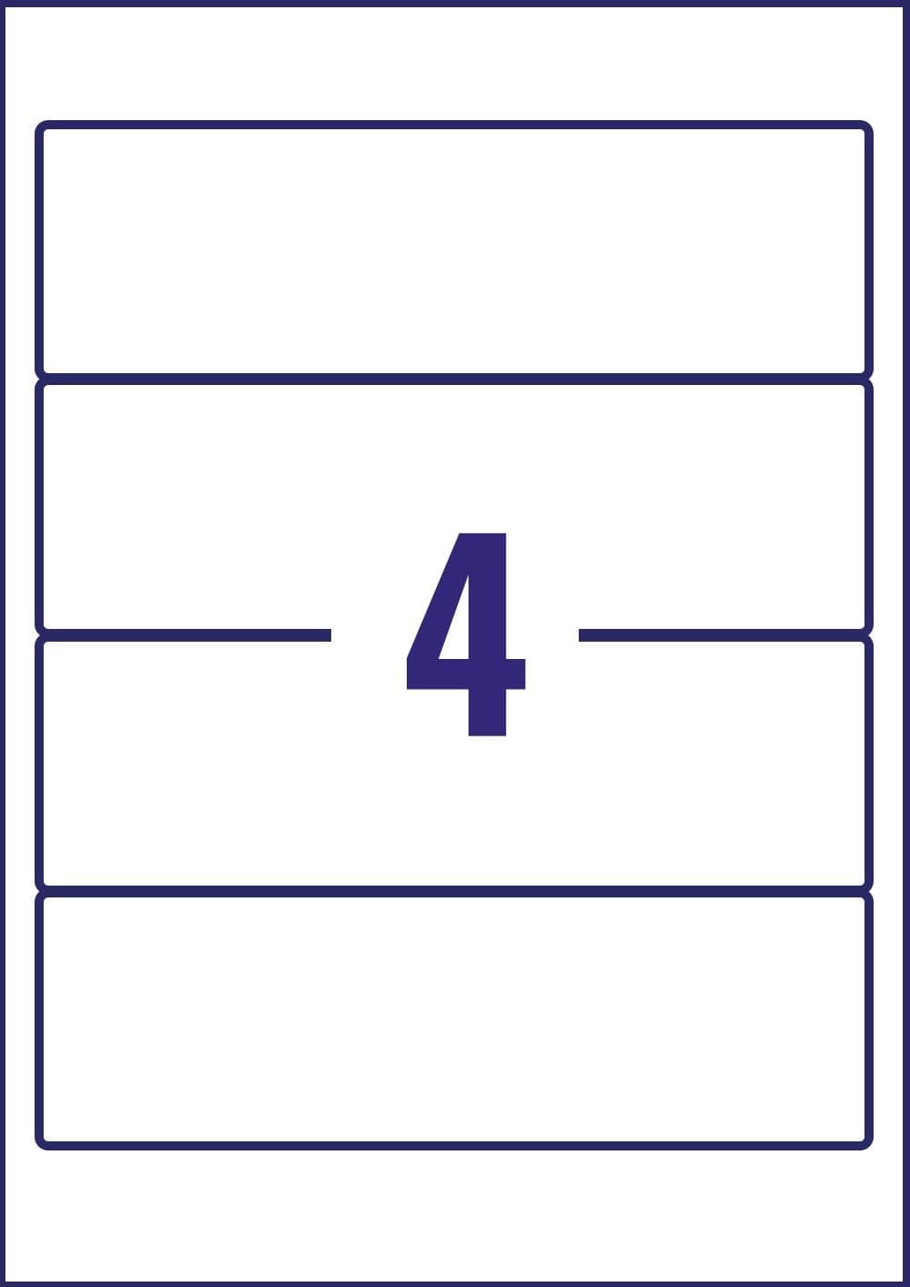 Avery L7171-25 Filing Labels 25 sheets - 4 Labels per Sheet