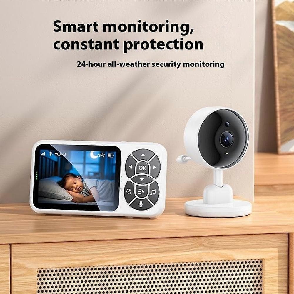 Yesido KM26 2.4G Baby Monitor with 3.5" LCD, Night Vision & Cry Detection - White - Image 2