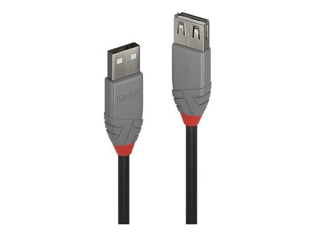 LINDY Anthra Line USB 2.0 Type A Extension Cable 2m Black - Image 2