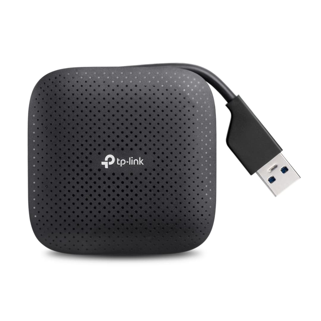 TP-Link UH400 USB 3.0 4-Port Portable Hub, USB 3.2 Gen 1 Type-A, 5000 Mbit/s, Black - Image 1
