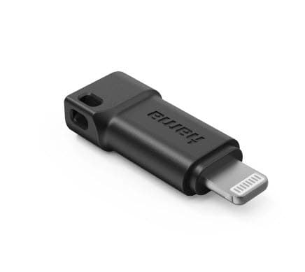 Hama USB-C Adapter to Apple Lightning Plug, MFI, black - Image 1
