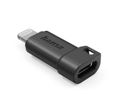 Hama USB-C Adapter to Apple Lightning Plug, MFI, black - Image 2