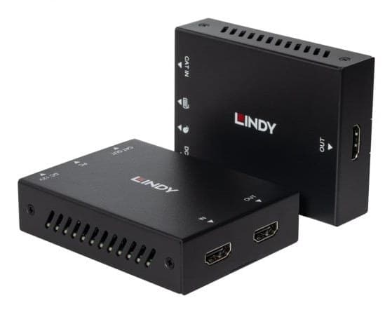 Lindy 39350 100m Cat.6 HDMI & USB KVM Extender - Transmitter & Receiver (Full HD 1080p, PoC) - Image 1