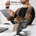 Yesido DS25 3-in-1 Wireless Charger 15W – Black thumbnail 5
