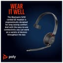 Poly Blackwire 5210 Monaural USB-C USB-A 3.5mm Wired Headset thumbnail 6