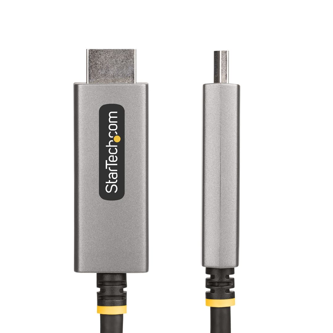 StarTech.com 6ft (2m) DisplayPort to HDMI Adapter Cable, 8K 60Hz, 4K 144Hz, HDR10, DP 1.4 to HDMI 2.1 Active Video Converter, DisplayPort Desktop to HDMI Monitor, M/M - DisplayPort to HDMI Cord - Image 3