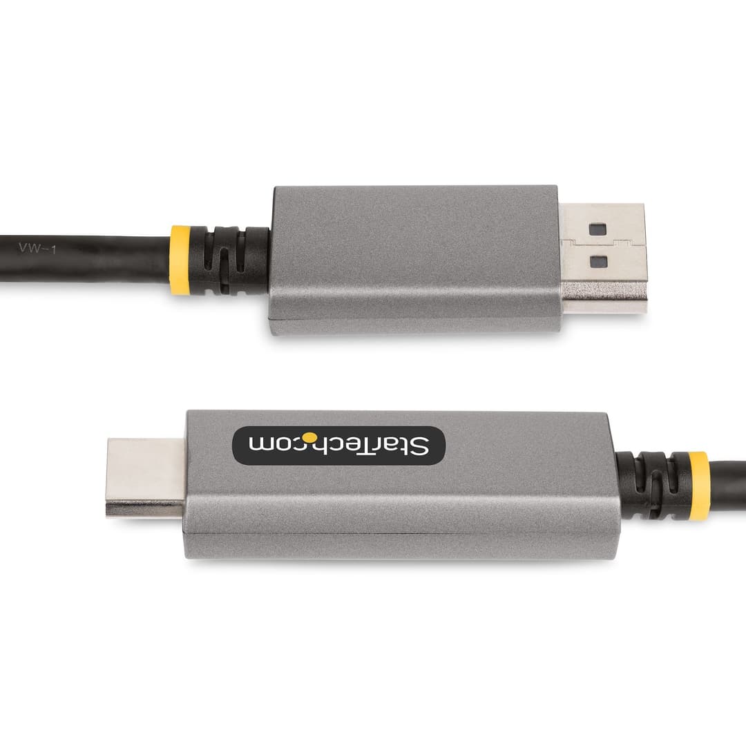 StarTech.com 6ft (2m) DisplayPort to HDMI Adapter Cable, 8K 60Hz, 4K 144Hz, HDR10, DP 1.4 to HDMI 2.1 Active Video Converter, DisplayPort Desktop to HDMI Monitor, M/M - DisplayPort to HDMI Cord - Image 4
