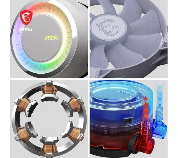 MSI MAG CORELIQUID E240 White 240mm ARGB All-in-One Liquid CPU Cooler - Image 5