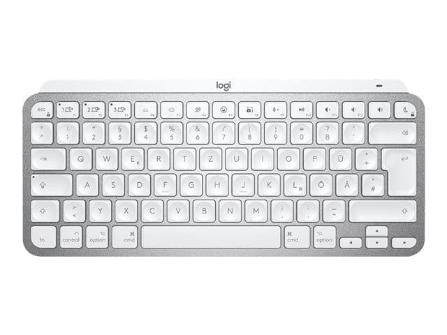 Logitech MX Keys Mini for Mac Wireless Keyboard UK QWERTY Layout - Pale Grey