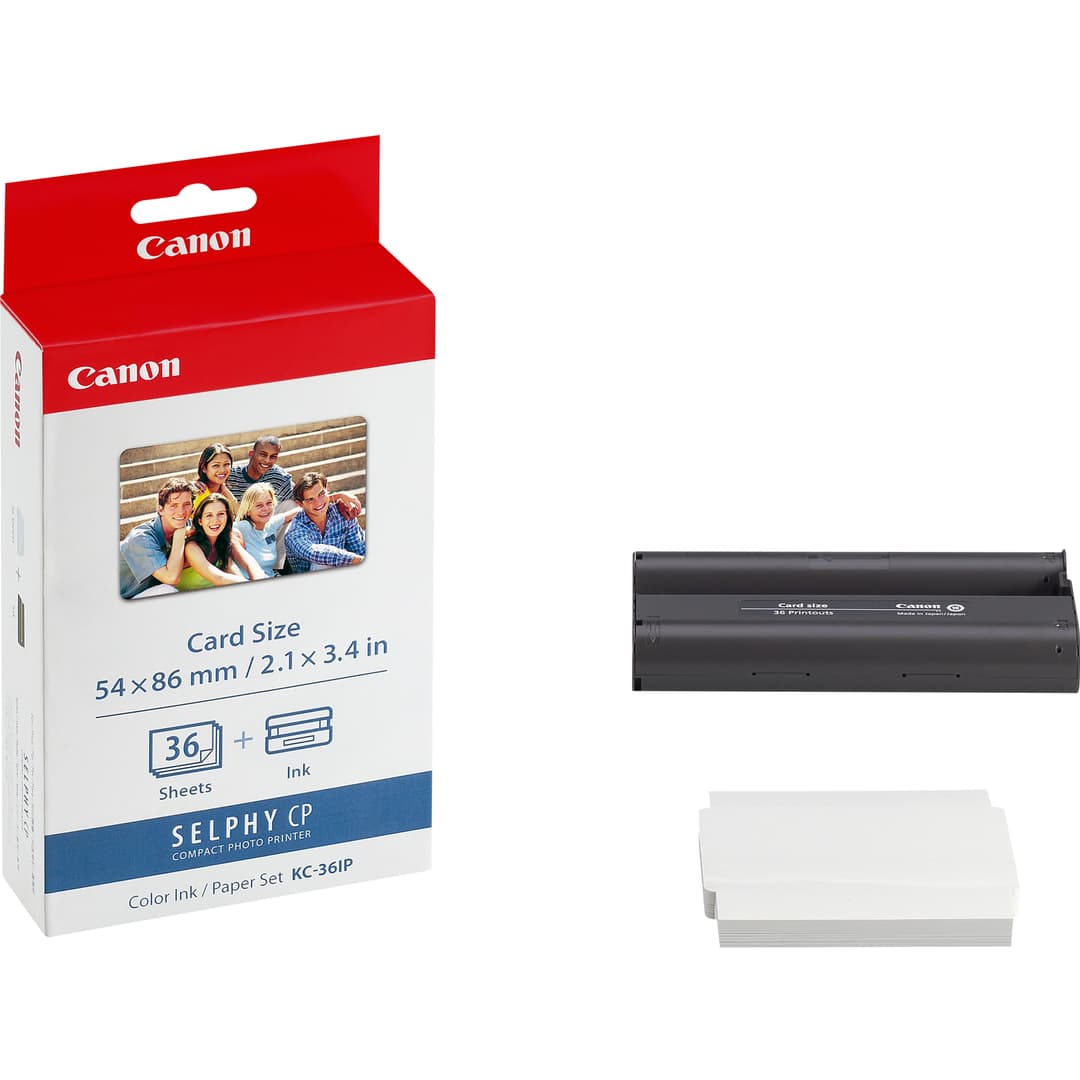 Canon KC-36IP Colour Ink + 54 x86 mm Paper Set, 36 Sheets - Image 1