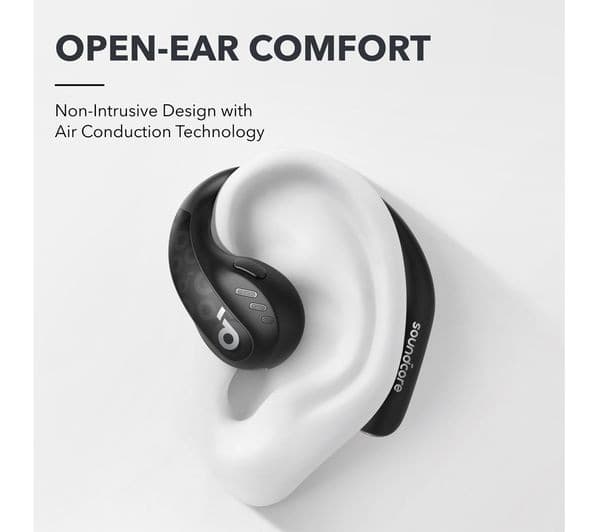 soundcore AeroFit Pro Open-Ear Wireless Earbuds - Midnight Black - Image 5