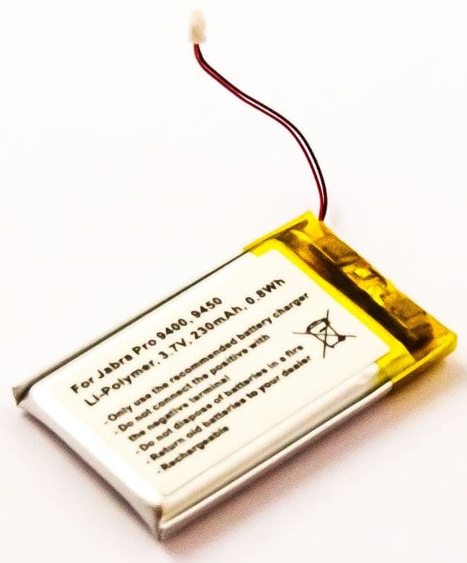 CoreParts MBXJA-BA0001 Battery for Jabra PRO 9400, 9450, 9460, 9465, 9470 Headsets - 230mAh 3.7V Li-Polymer