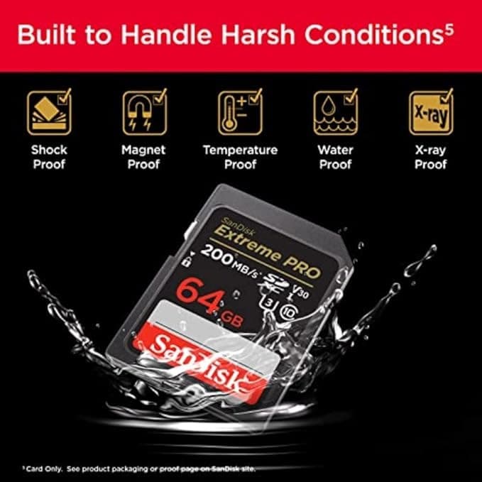 SanDisk Extreme PRO 64GB SDXC UHS-I U3 V30 Class 10 Memory Card - 200MB/s - Image 3