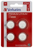 Verbatim 3V Lithium Coin Battery 4 Pack - CR2025 thumbnail 1