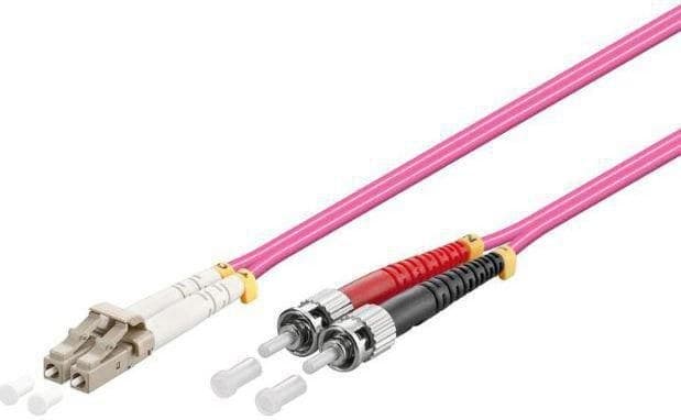 Microconnect FIB412005-4 Fibre Optic Patch Cable LC-ST Multimode Duplex OM4 LSZH 5m (Erica Violet)
