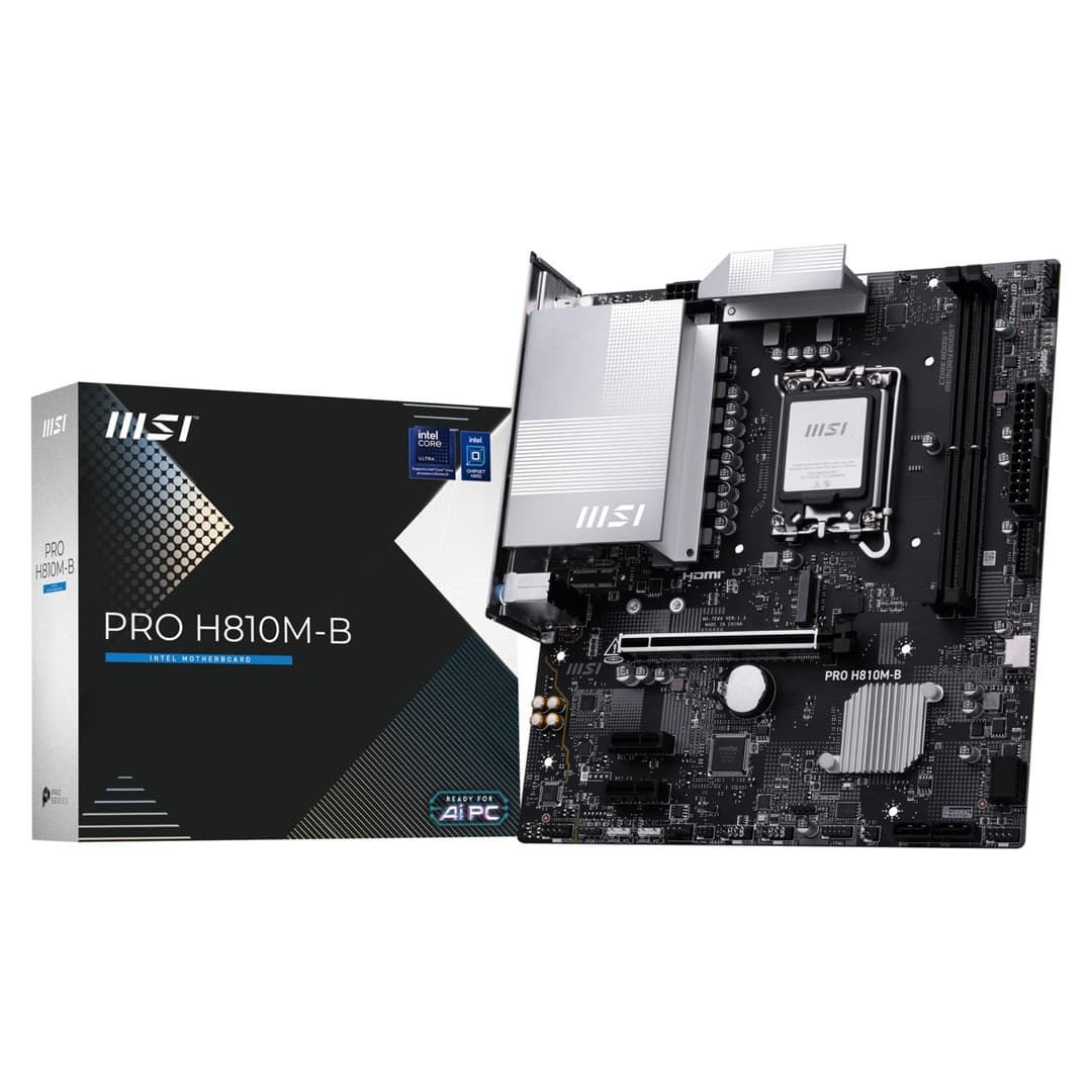 MSI PRO H810M-B DDR5 micro-ATX Intel LGA1851 Motherboard - Image 1