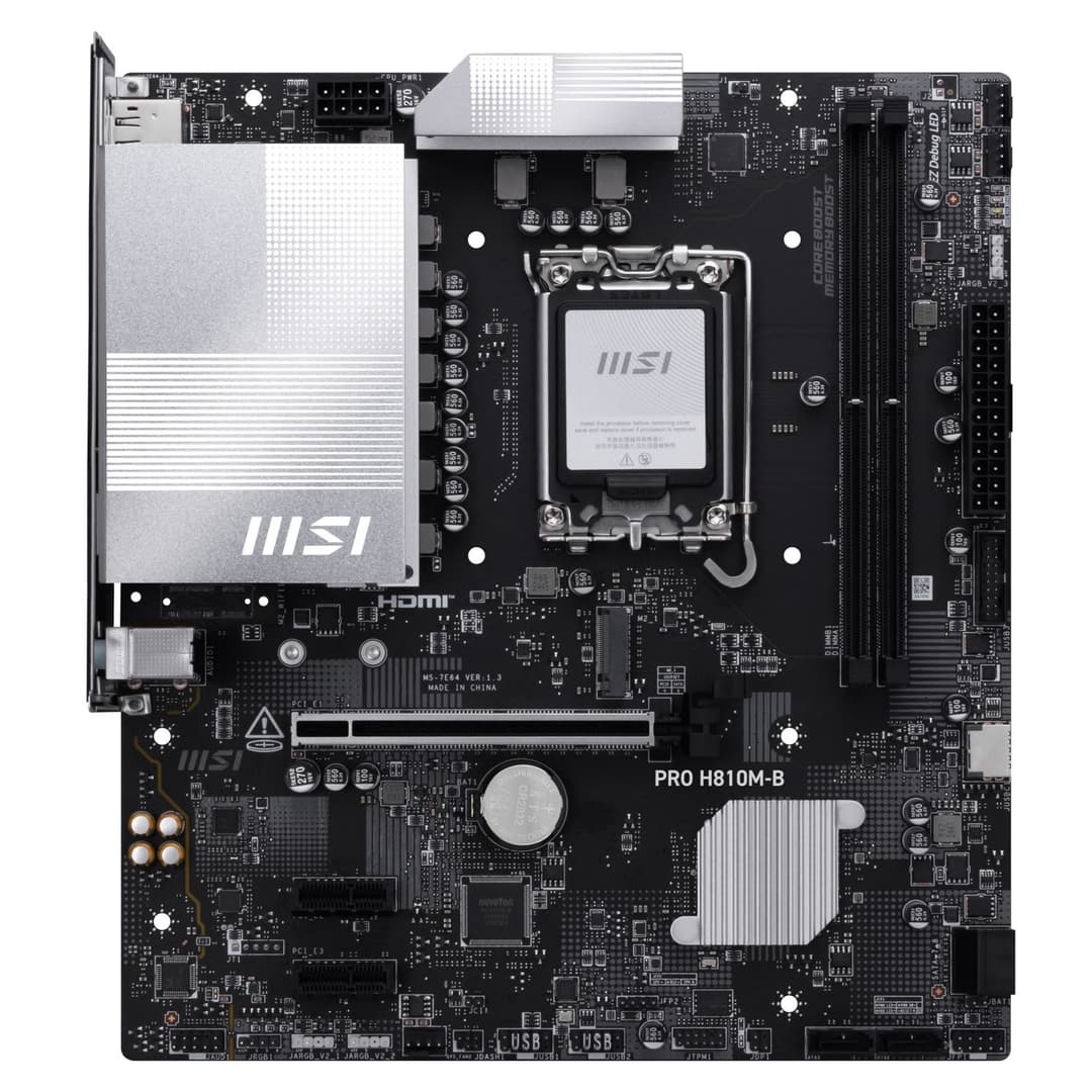 MSI PRO H810M-B DDR5 micro-ATX Intel LGA1851 Motherboard - Image 2