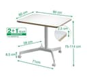 LEITZ Ergo Small Sit Standing Desk - White thumbnail 6