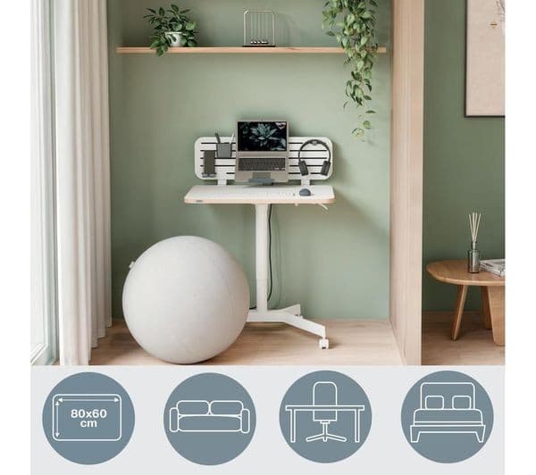 LEITZ Ergo Small Sit Standing Desk - White - Image 7