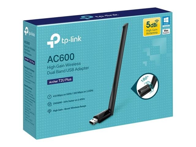 TP-Link Archer T2U Plus AC600 Dual-Band USB Wi-Fi Adapter - Image 7