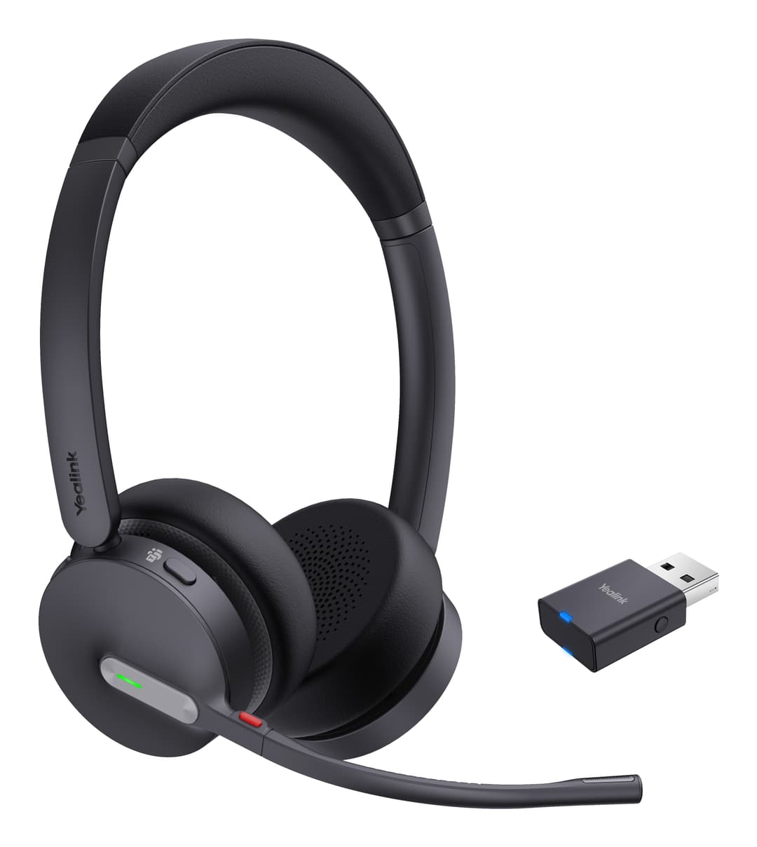 Yealink WH64 Hybrid Dual Teams Headset Wireless Head-band Office/Call center Micro-USB Bluetooth Black - Image 1