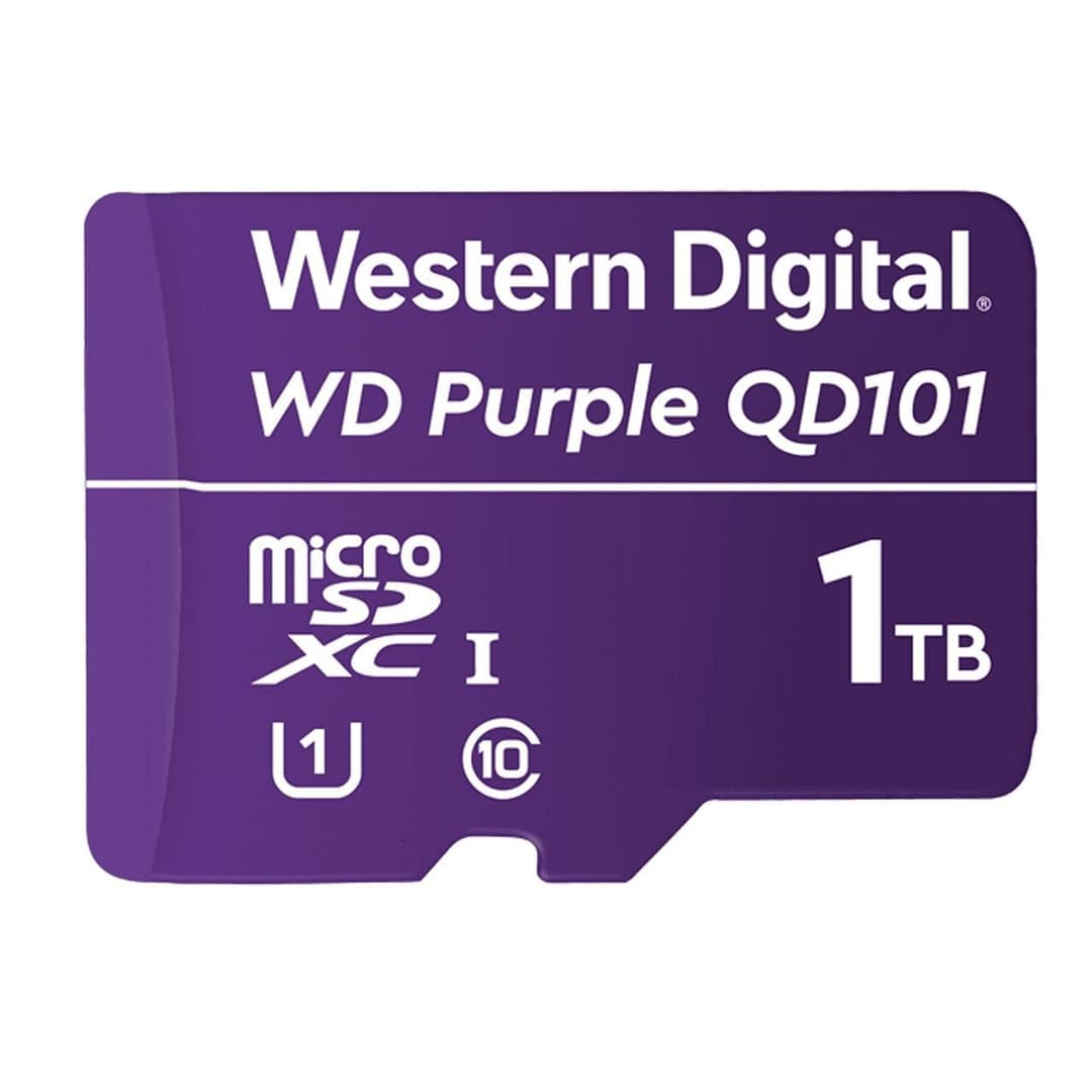 Western Digital WD Purple SC QD101 1TB microSDXC Surveillance Memory Card (WDD100T1P0C) - Image 1