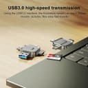 Yesido GS23 4-in-1 USB 3.0 Multifunction Card Reader - White thumbnail 3