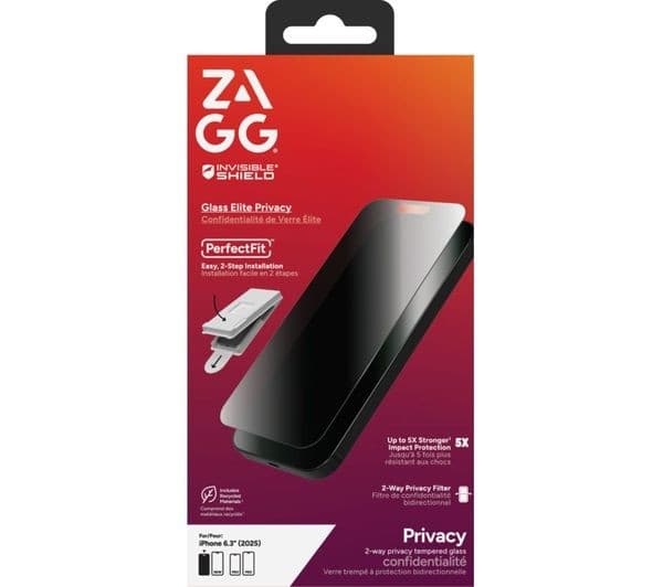 ZAGG InvisibleShield Glass Elite Privacy iPhone 17 Screen Protector - Image 4
