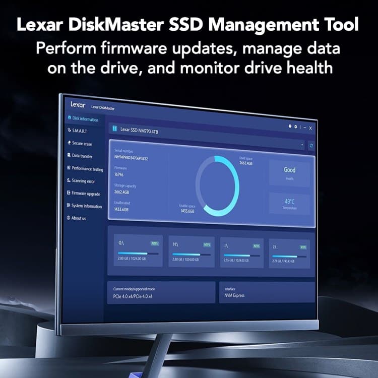 Lexar NQ780 1 TB Internal SSD M.2 2280 PCI Express 4.0 NVMe 3D NAND - Image 6