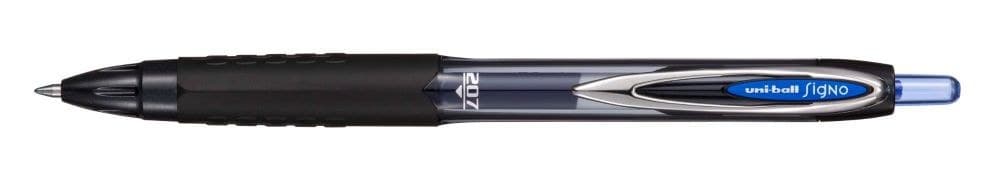 uni-ball Signo 207 12 Pack Blue Retractable 0.7mm Med Nib Gel Rollerball - Image 1
