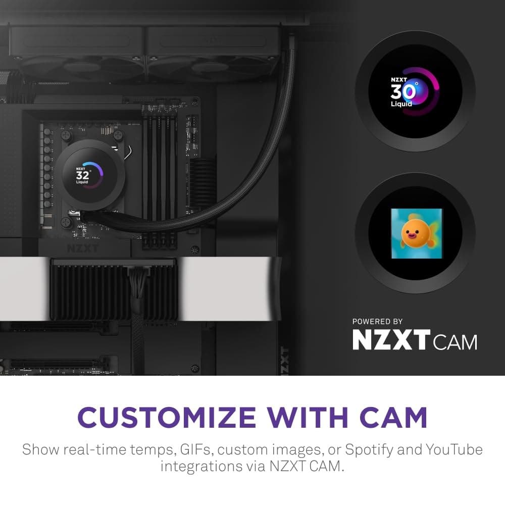 NZXT Kraken Plus RL-KN280-B2 AIO CPU Cooler - Black - Image 5