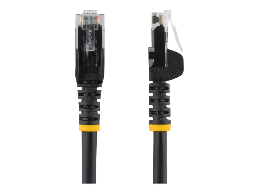 StarTech N6PATC2MBK CAT6 Patch Cable 2m Black - Snagless RJ45 UTP, 10 Gigabit, 100W PoE - Image 1